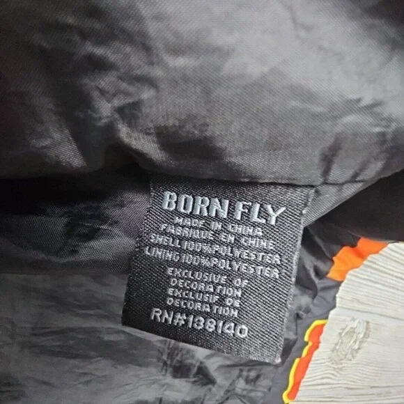 BornFly Jacket Men's 2X Multicolor Gaming All Over‎ Logo Parody Streetwear Zip